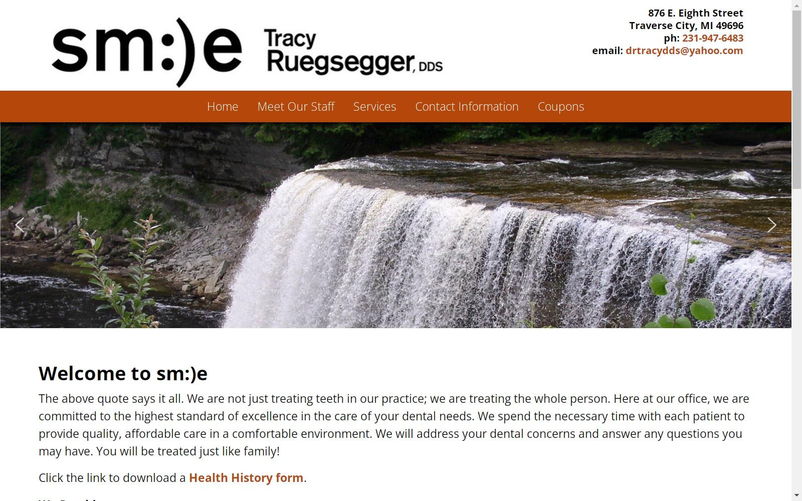 Tracy A. Ruegsegger, DDS PC screenshot