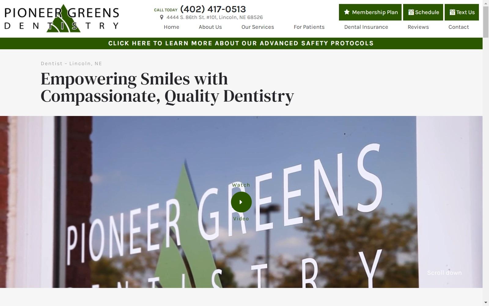Pioneer Greens Dentistry screenshot