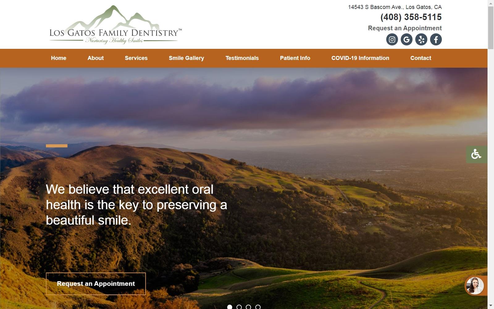 Los Gatos Family Dentistry screenshot