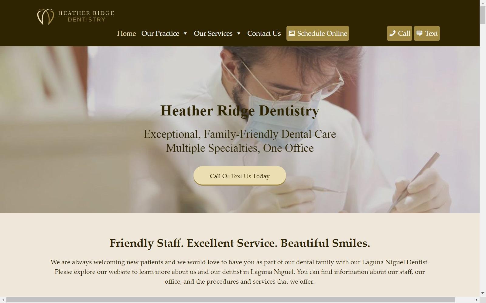 Heather Ridge Dentistry & Orthodontics screenshot