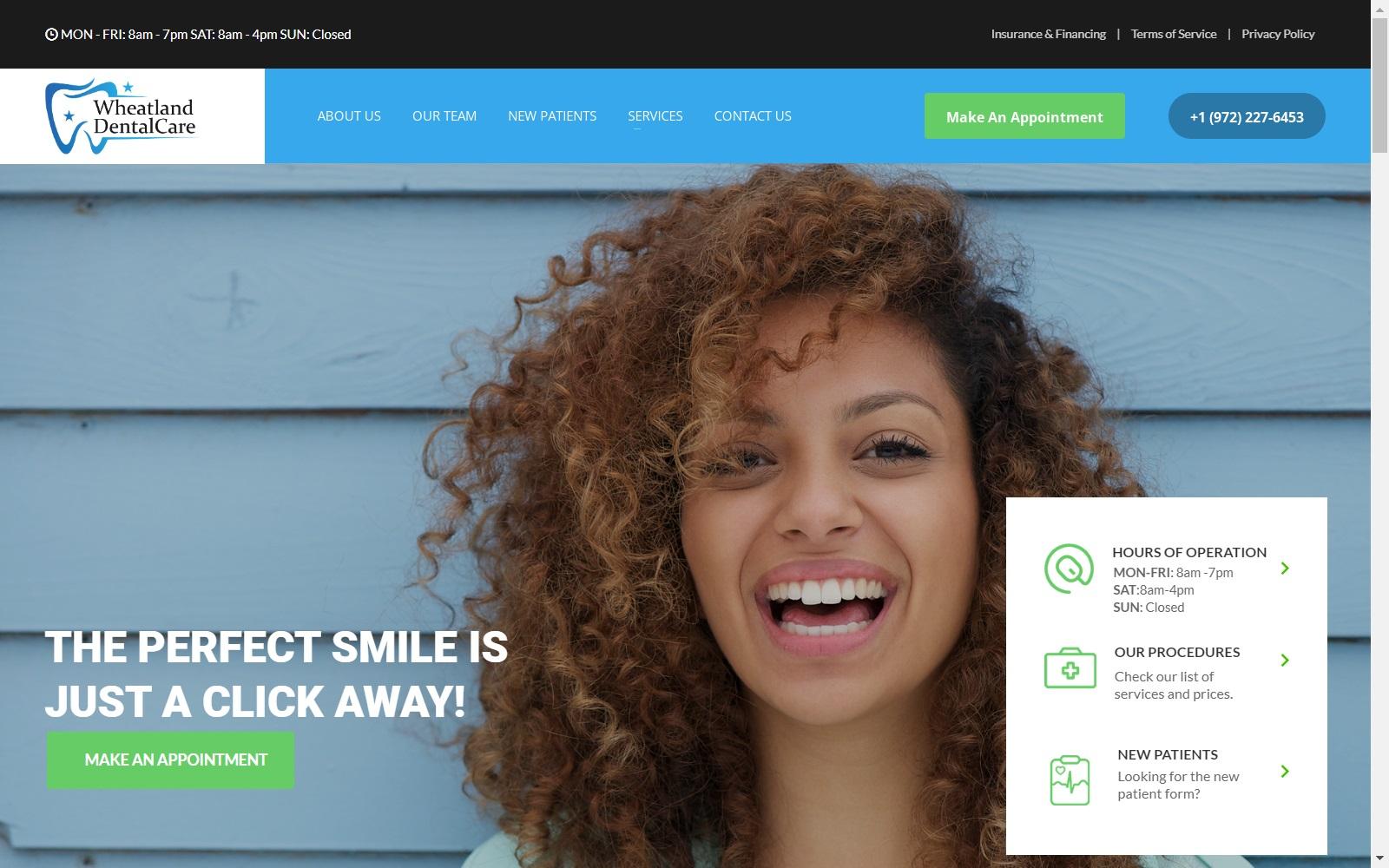 Wheatland Dental Care screenshot