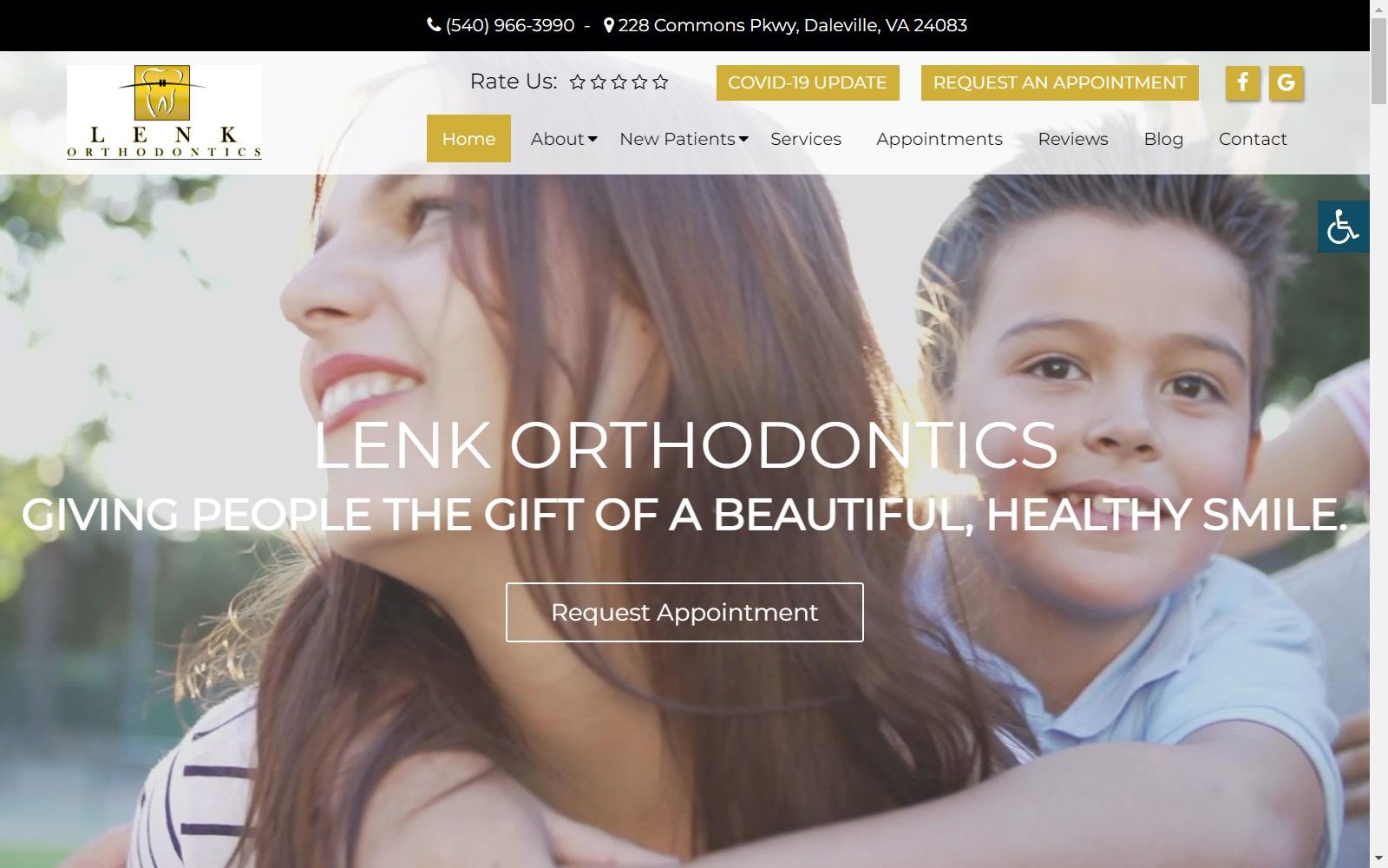 Lenk Orthodontics screenshot