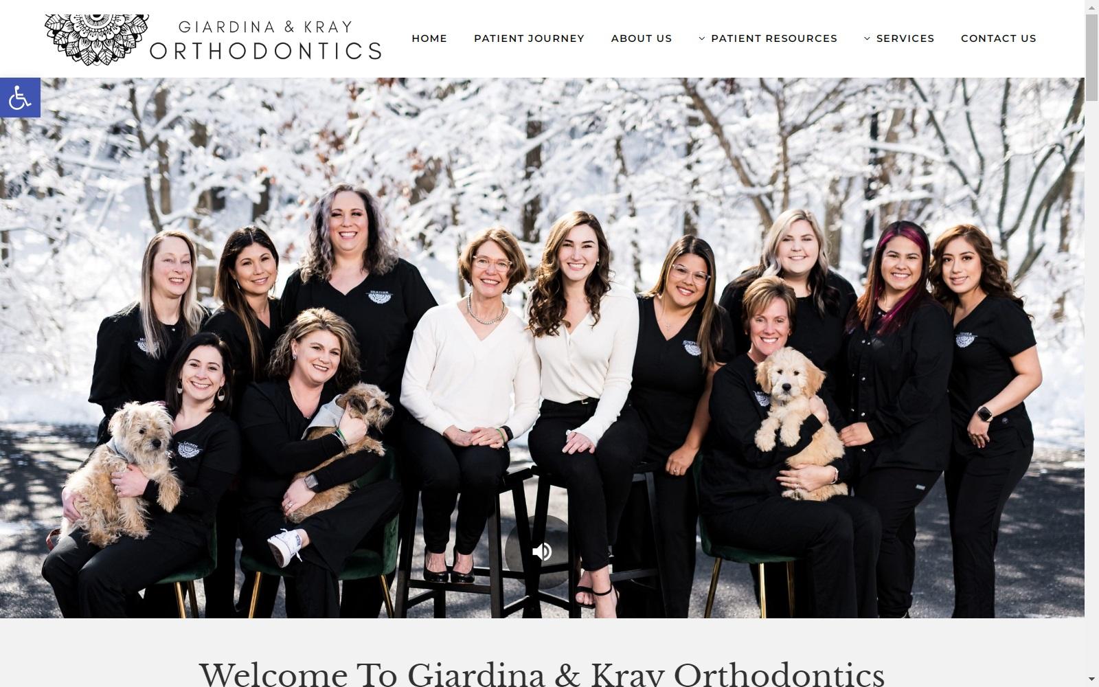 Giardina & Kray Orthodontics screenshot