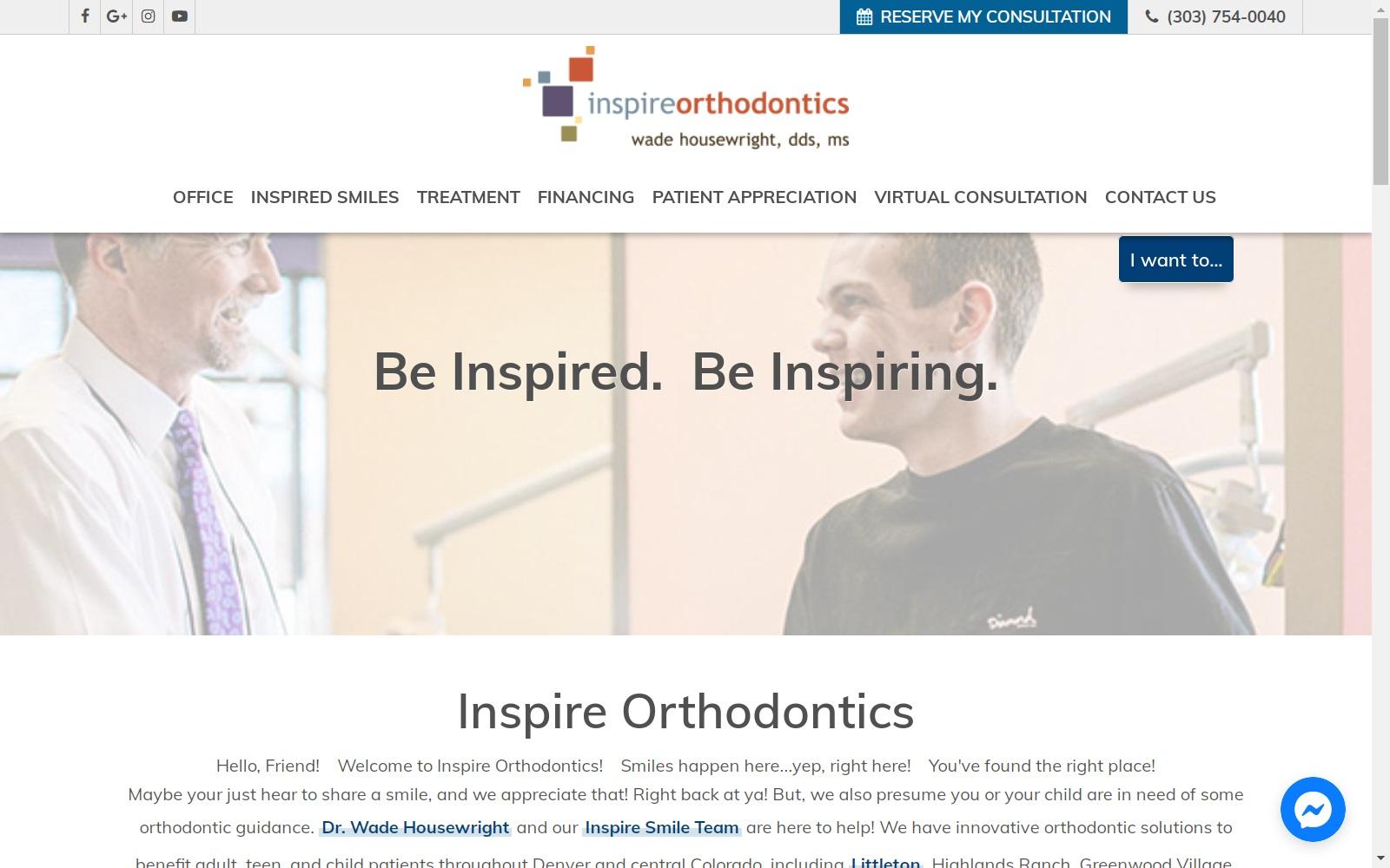 Inspire Orthodontics screenshot