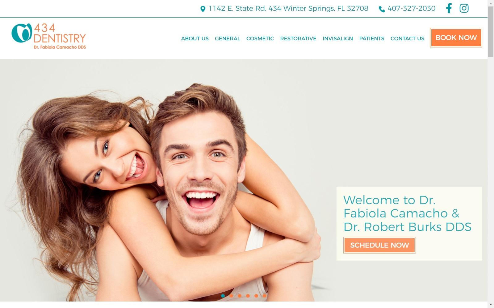 434 Dentistry - Dr. Fabiola Camacho DDS screenshot