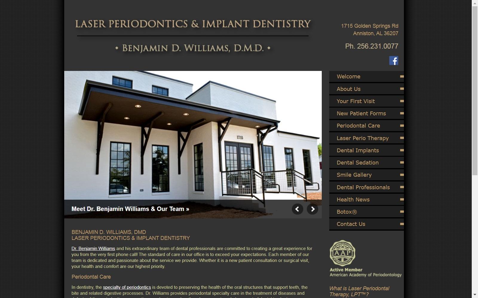 Benjamin D. Williams, DMD Laser Periodontics & Implant Dentistry