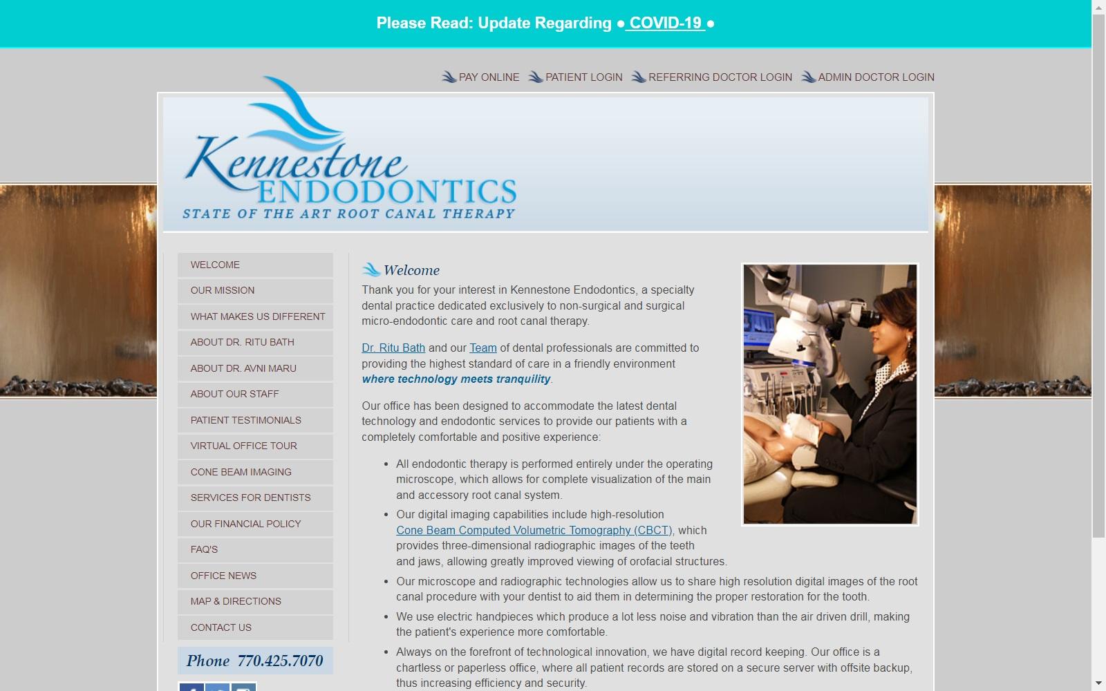 Kennestone Endodontics Dr. Kavreet R. Bath DMD screenshot
