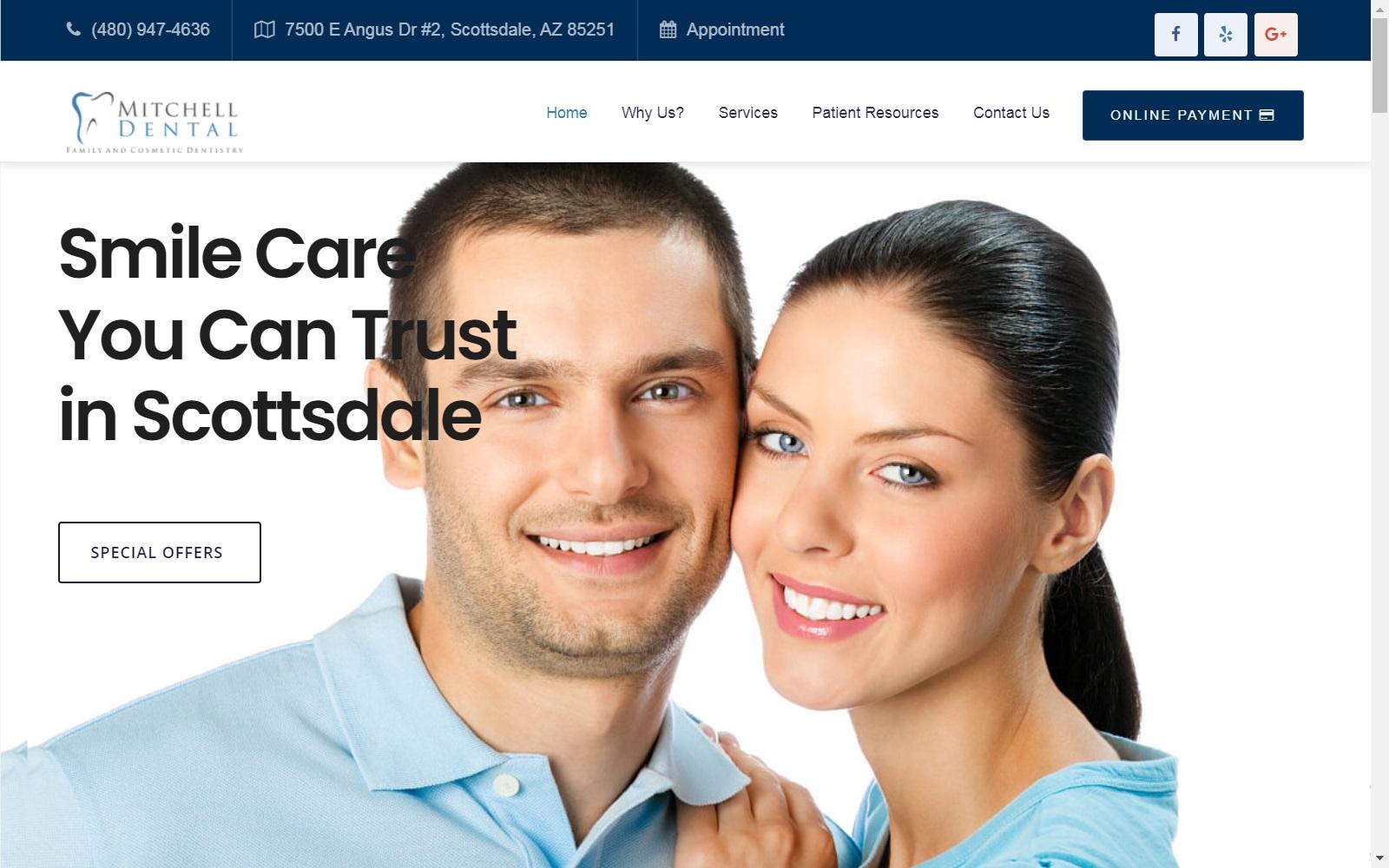Mitchell Dental Family & Cosmetic Dentistry screenshot