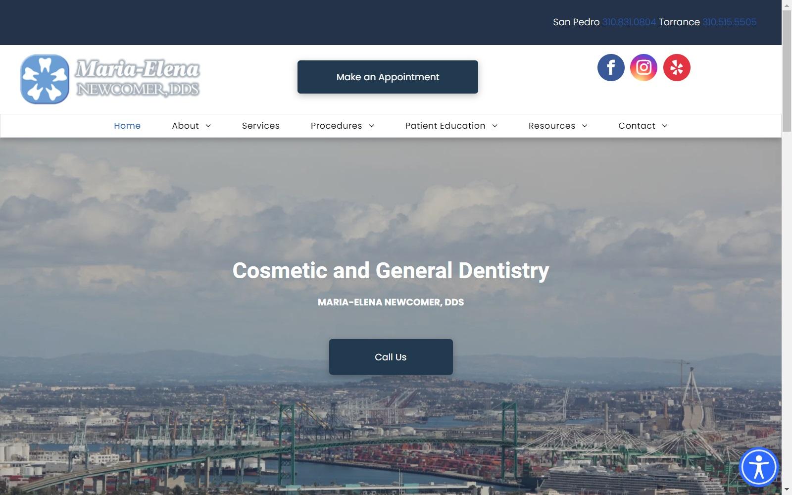 Maria-Elena Newcomer, DDS screenshot