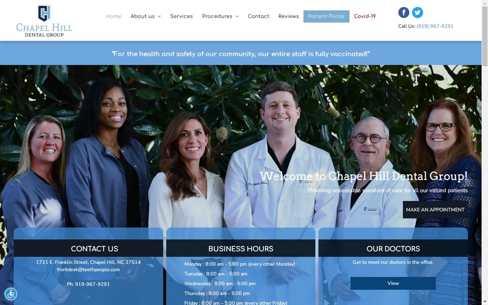 Chapel Hill Dental Group screenshot