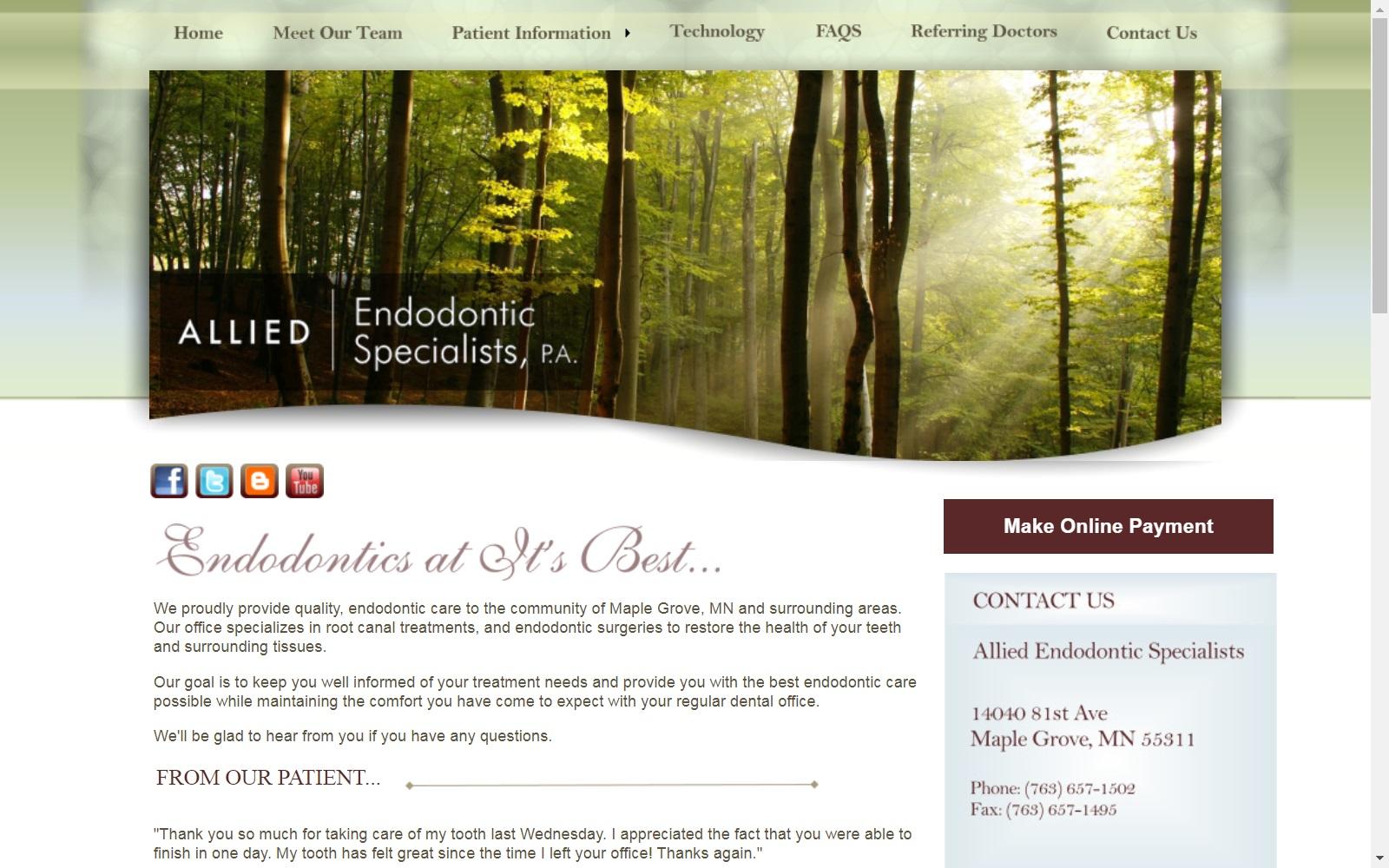 Allied Endodontic Specialists screenshot
