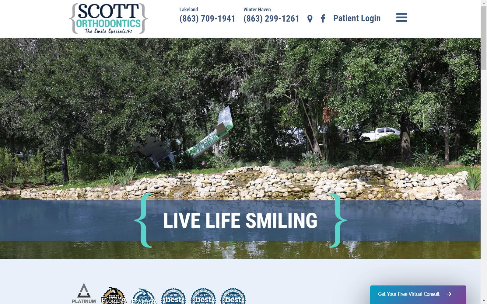Scott Orthodontics screenshot