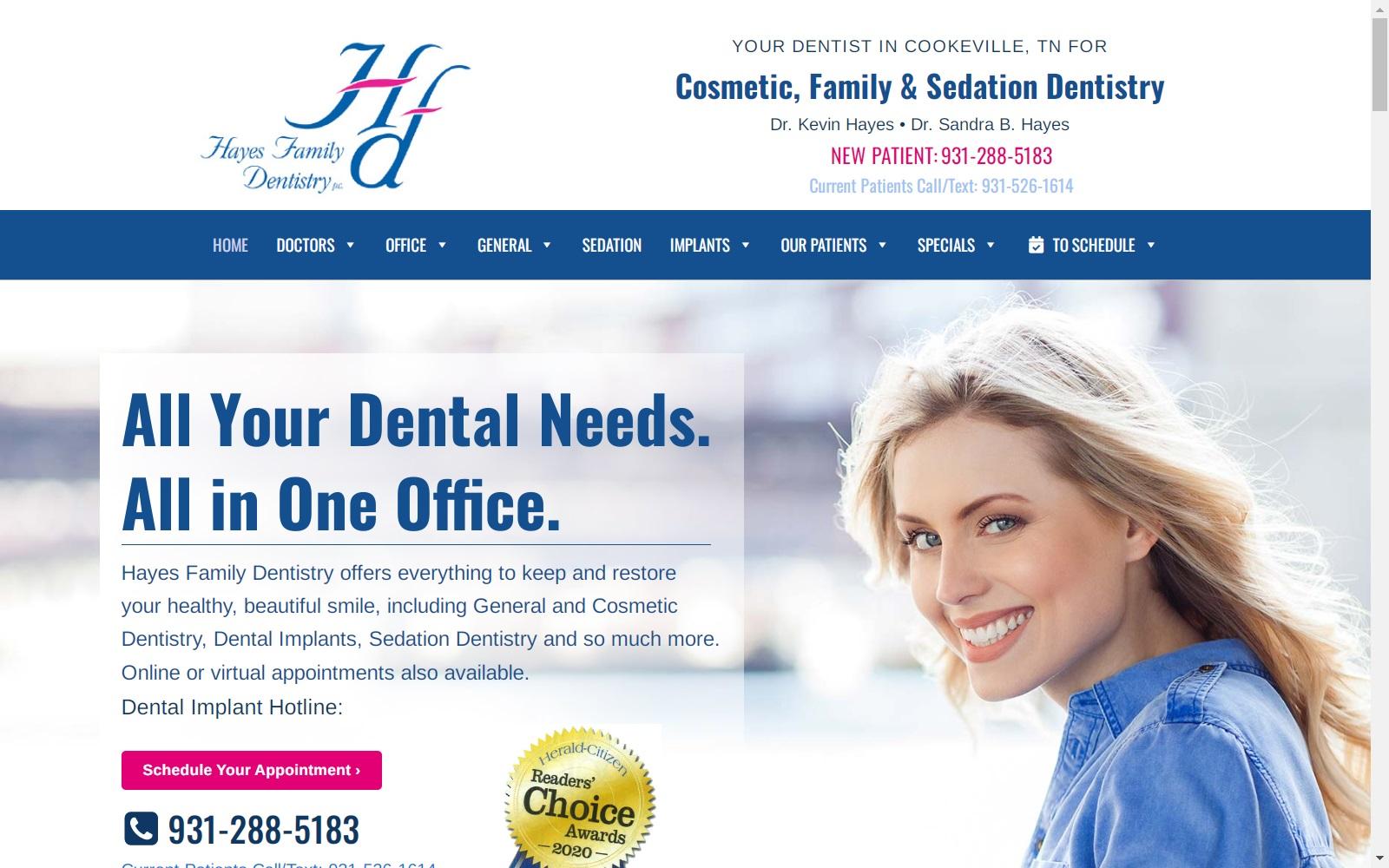 Hayes Family Dentistry screenshot