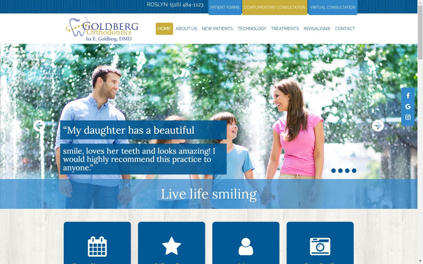 Goldberg Orthodontics screenshot