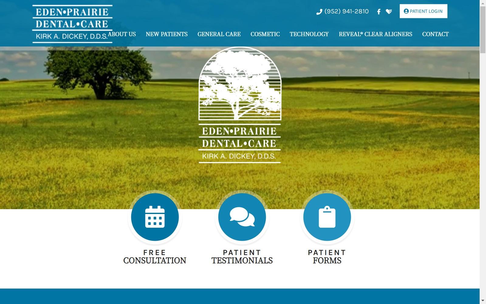 Eden Prairie Dental Care Kirk Dickey DDS screenshot