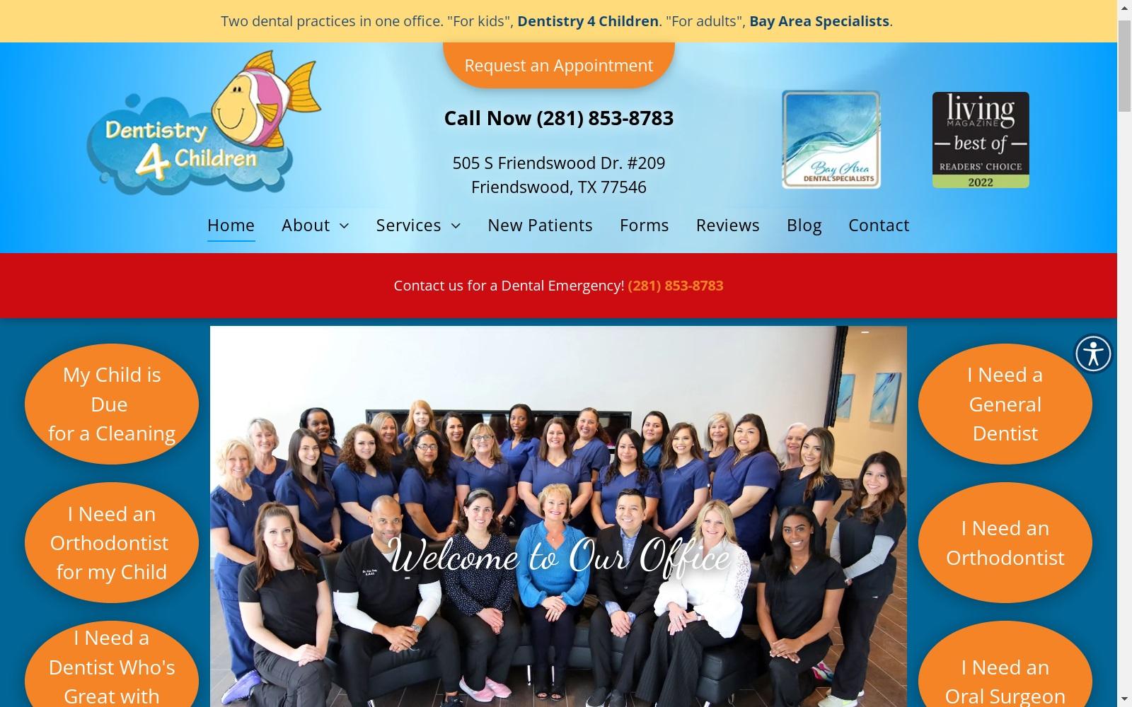 Dentist Friendswood - Dentistry 4 Children, Bay Area Dental Specialists