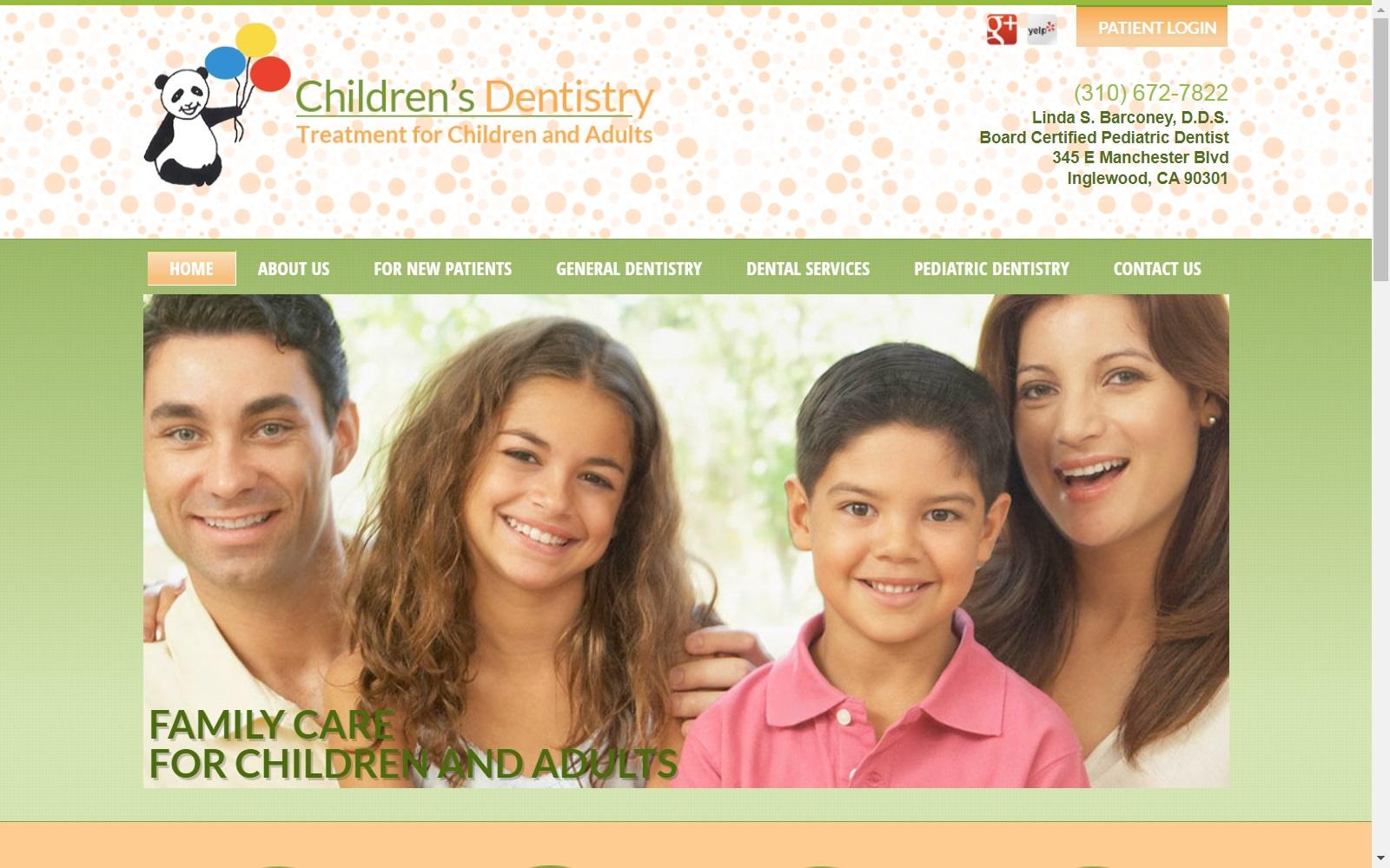 Childrens Dentistry Barconey Linda DDS screenshot