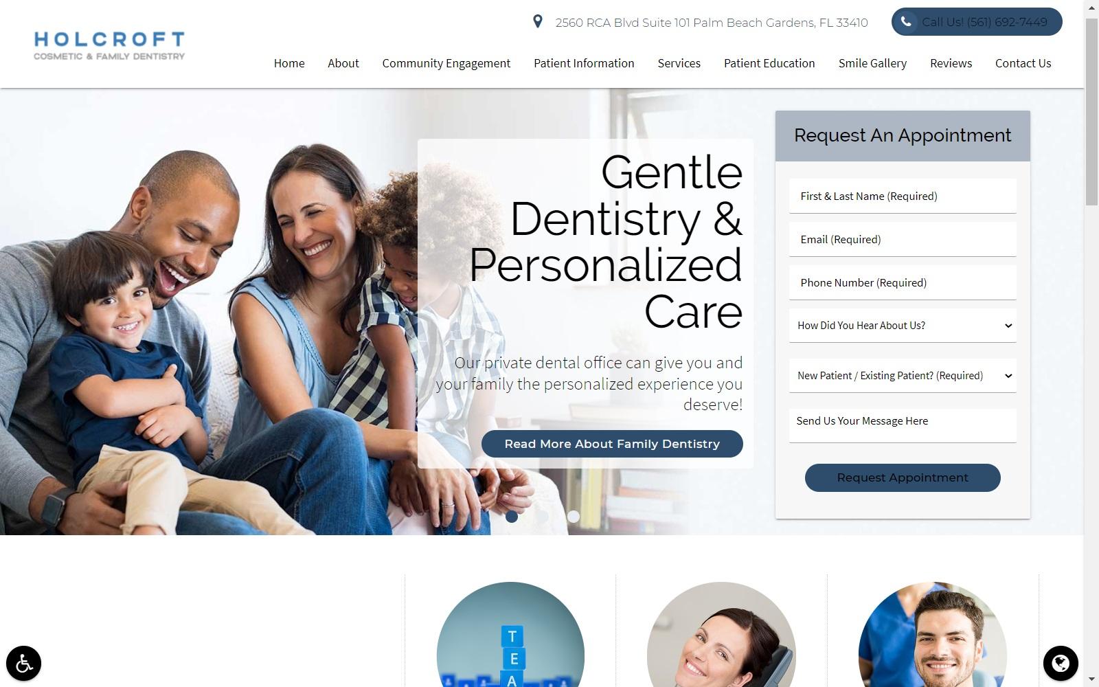 Holcroft Cosmetic & Family Dentistry screenshot