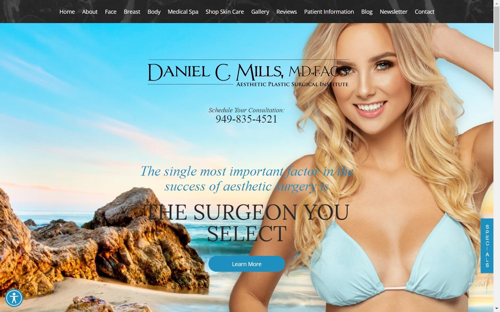 Daniel C. Mills, MD, FACS screenshot
