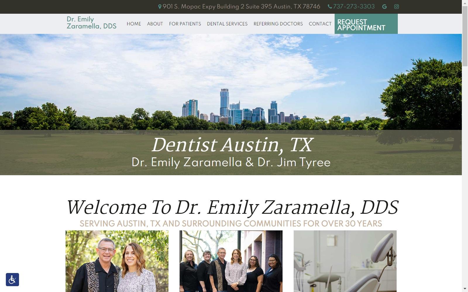 Dr. Emily Zaramella & Dr. Jim G. Tyree, DDS screenshot