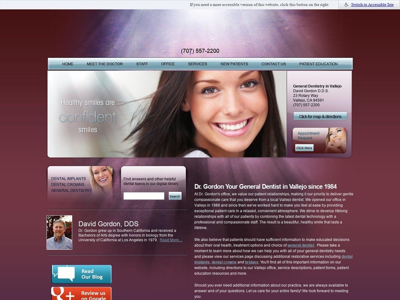 David M Gordon Family Dentist screenshot