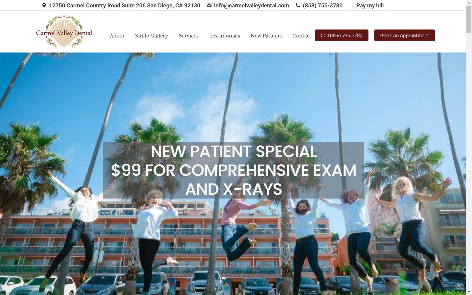 Carmel Valley Dental screenshot