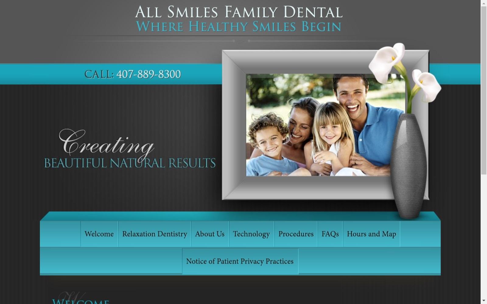 All Smiles Family Dental screenshot