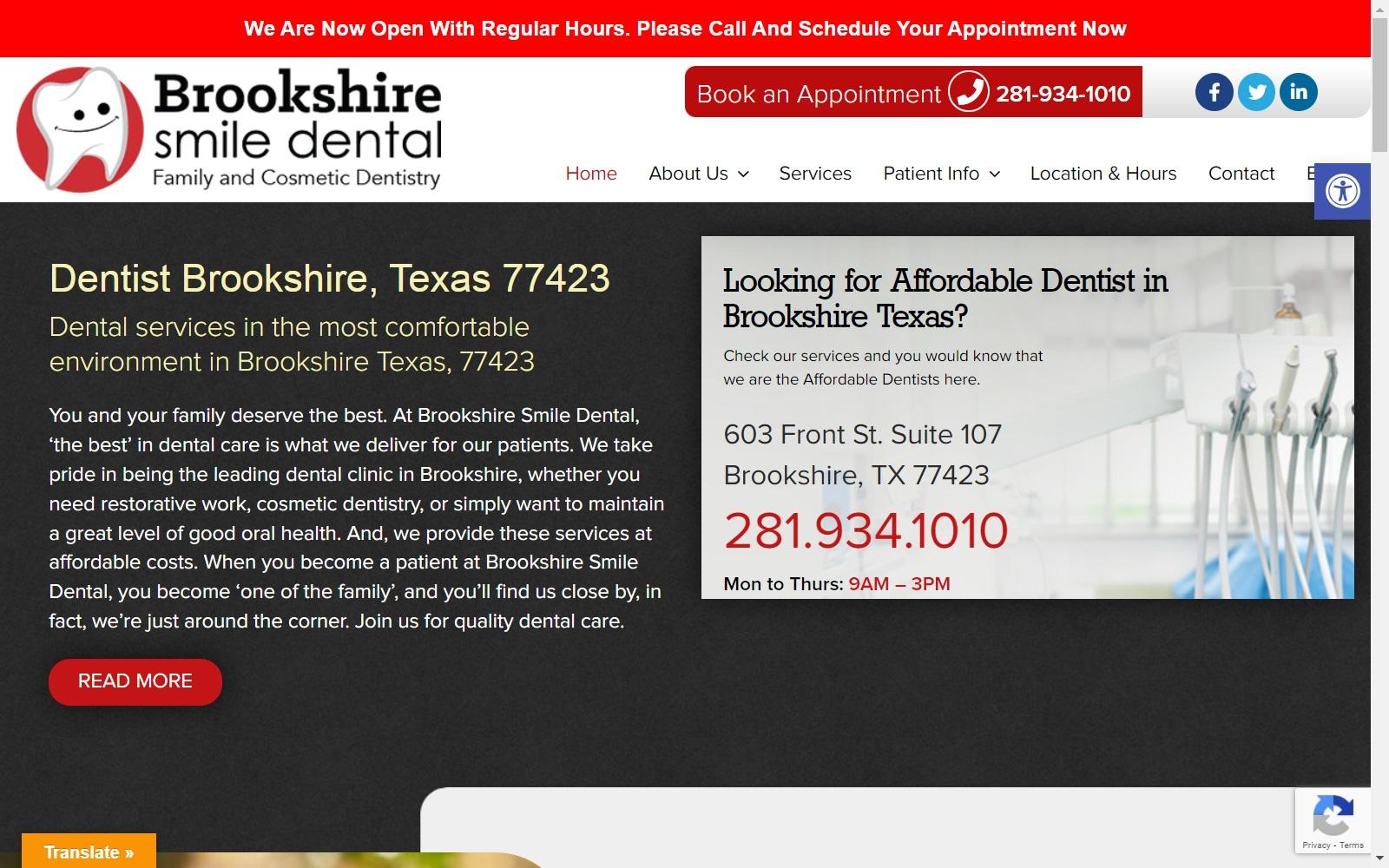 Brookshire Smile Dental screenshot