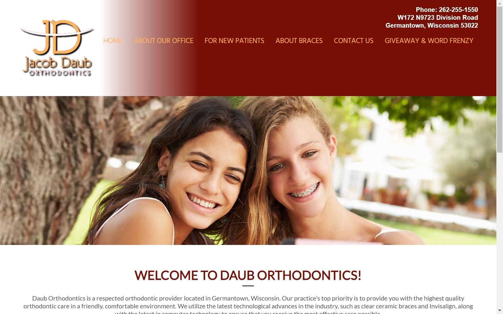 Jacob C. Daub DDS MS S.C. screenshot