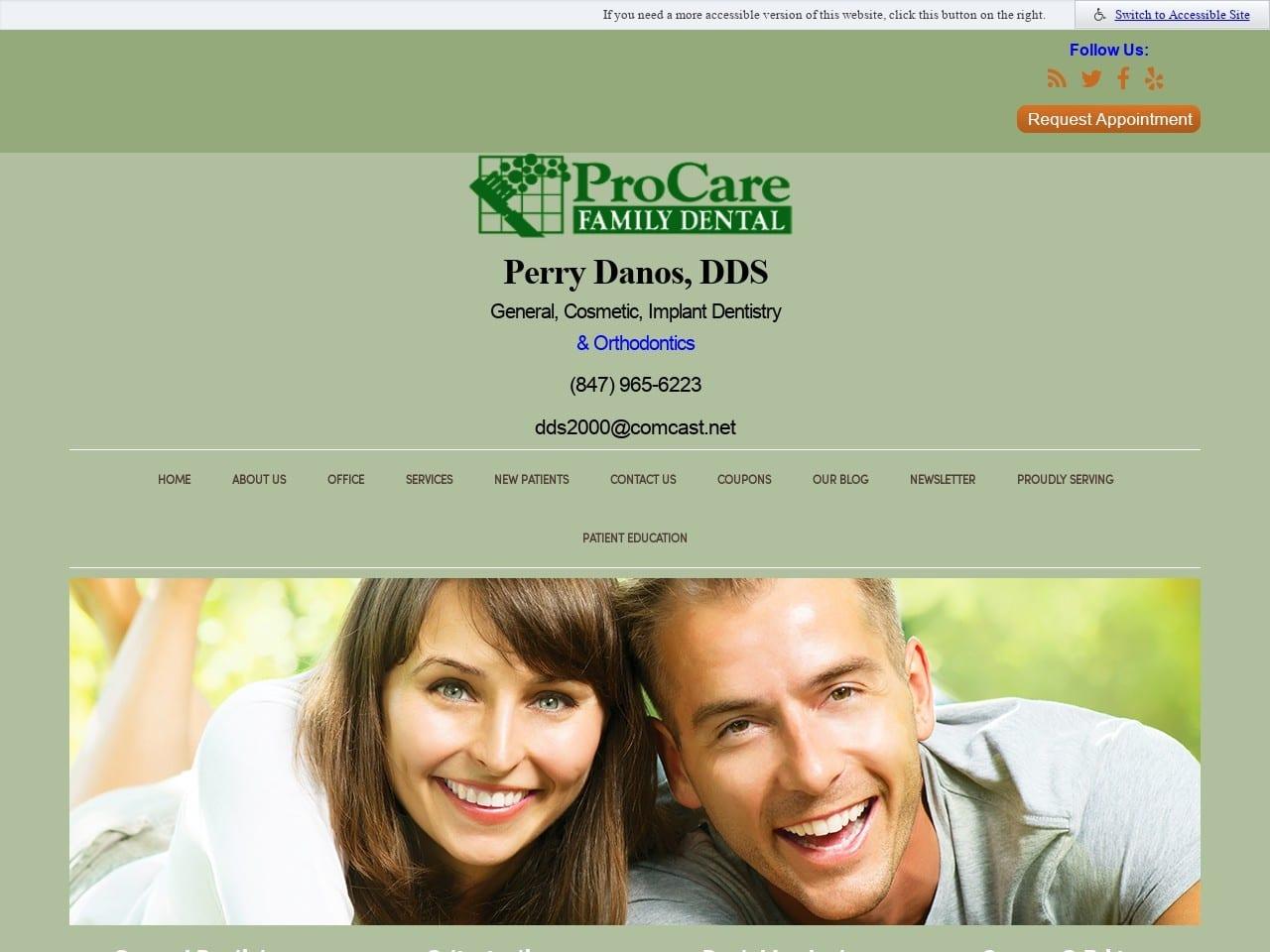 Perry Danos Dds @ Procare Family Dental screenshot