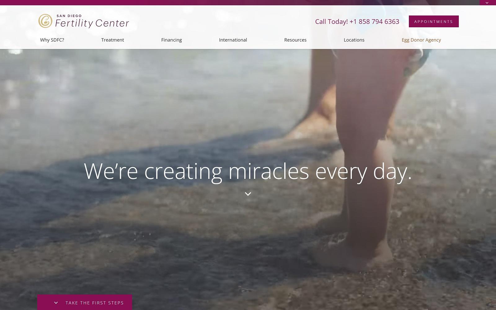 San Diego Fertility Center screenshot