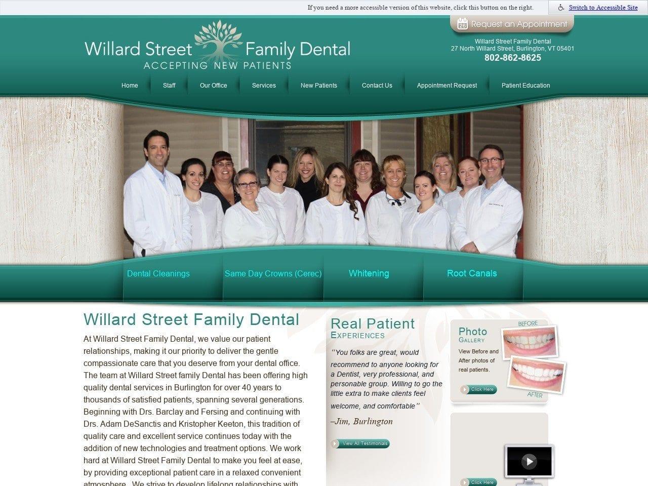 Willard Street Family Dental Dr. Adam Desanctis Dd