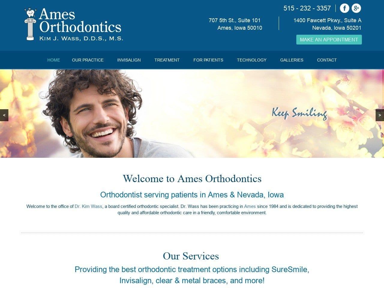 Ames Orthodontics; Kim J. Wass DDS MS