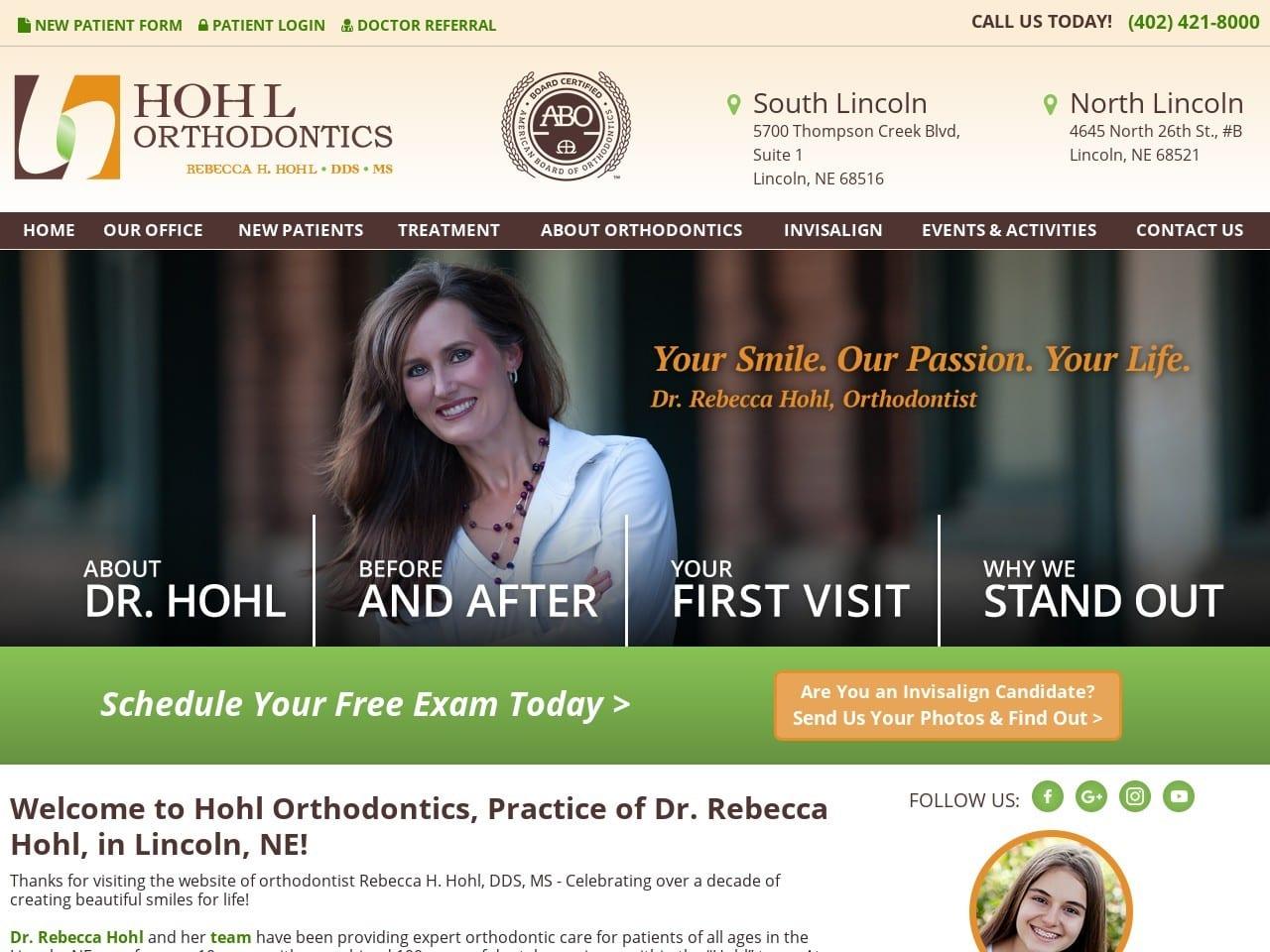 Dr. Rebecca H. Hohl DDS screenshot