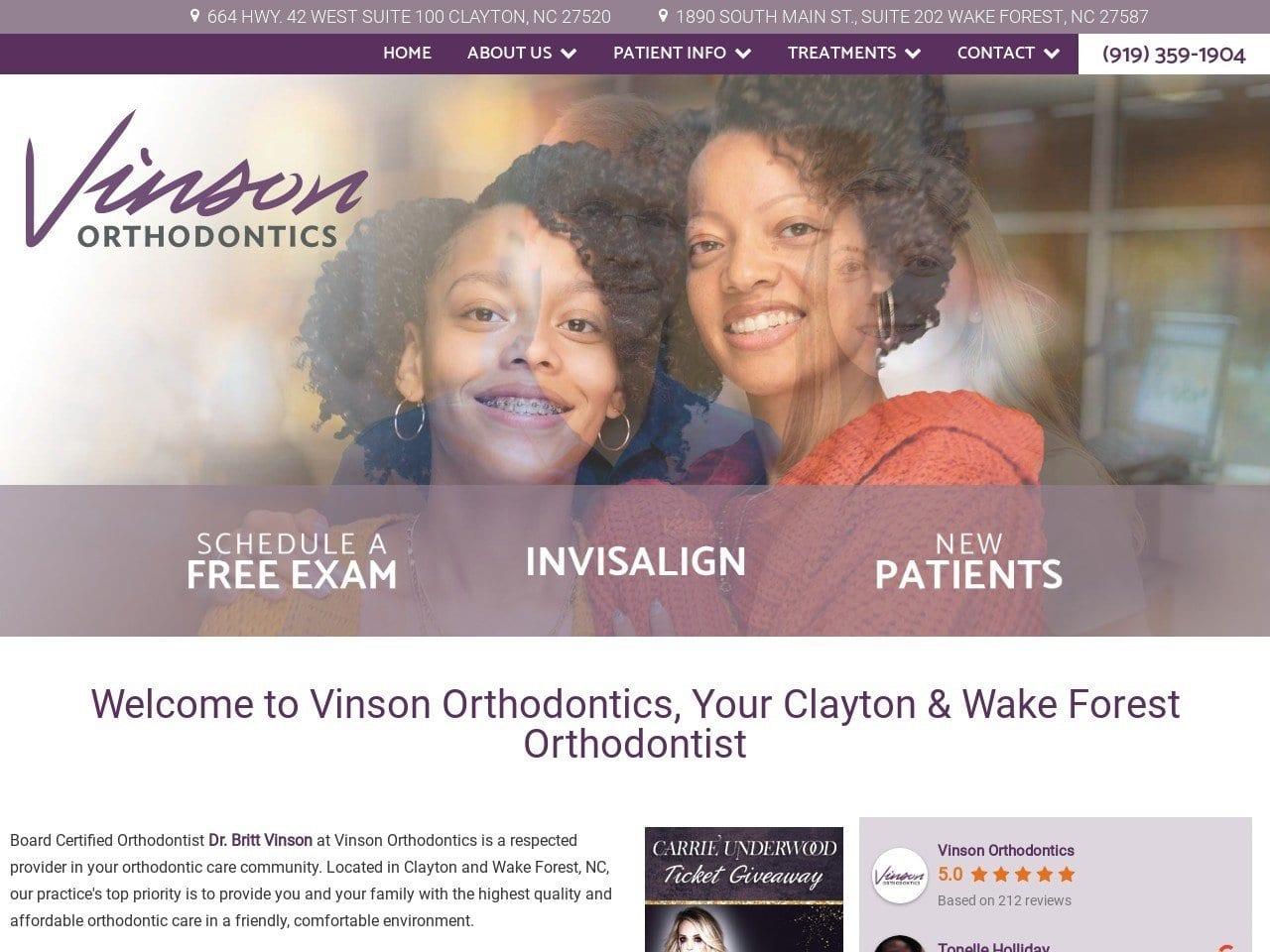 Vinson Orthodontics screenshot