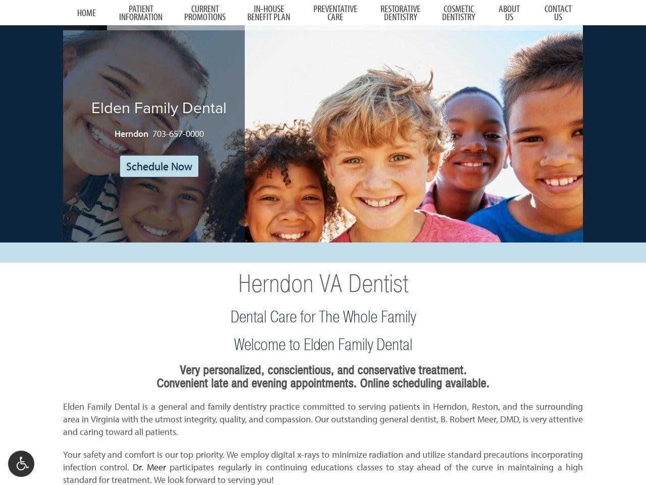 Elden Family Dental screenshot