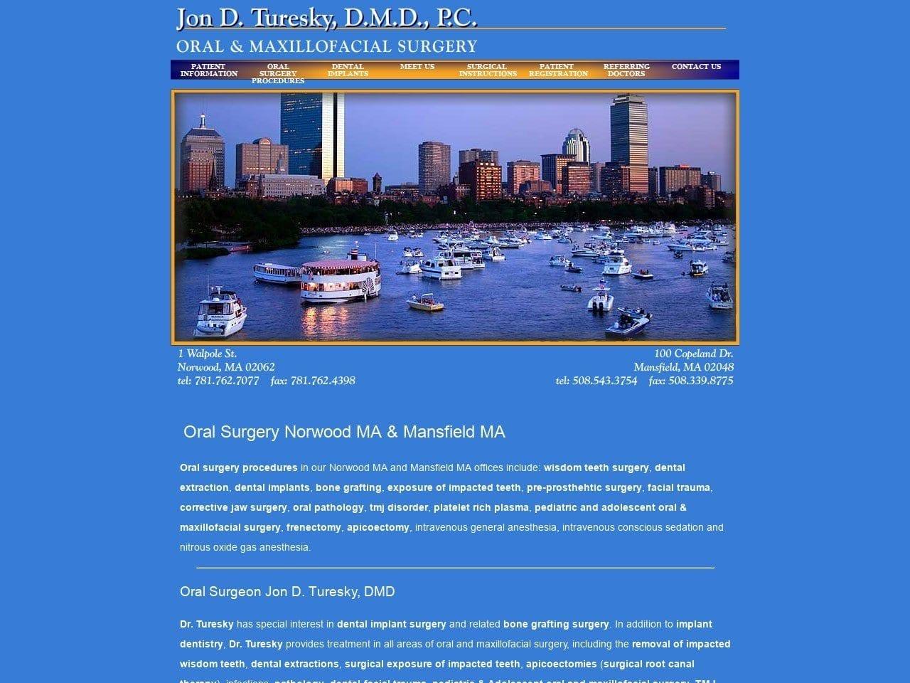 Jon D Turesky Dmd Oral Surgery & Dental Implants screenshot