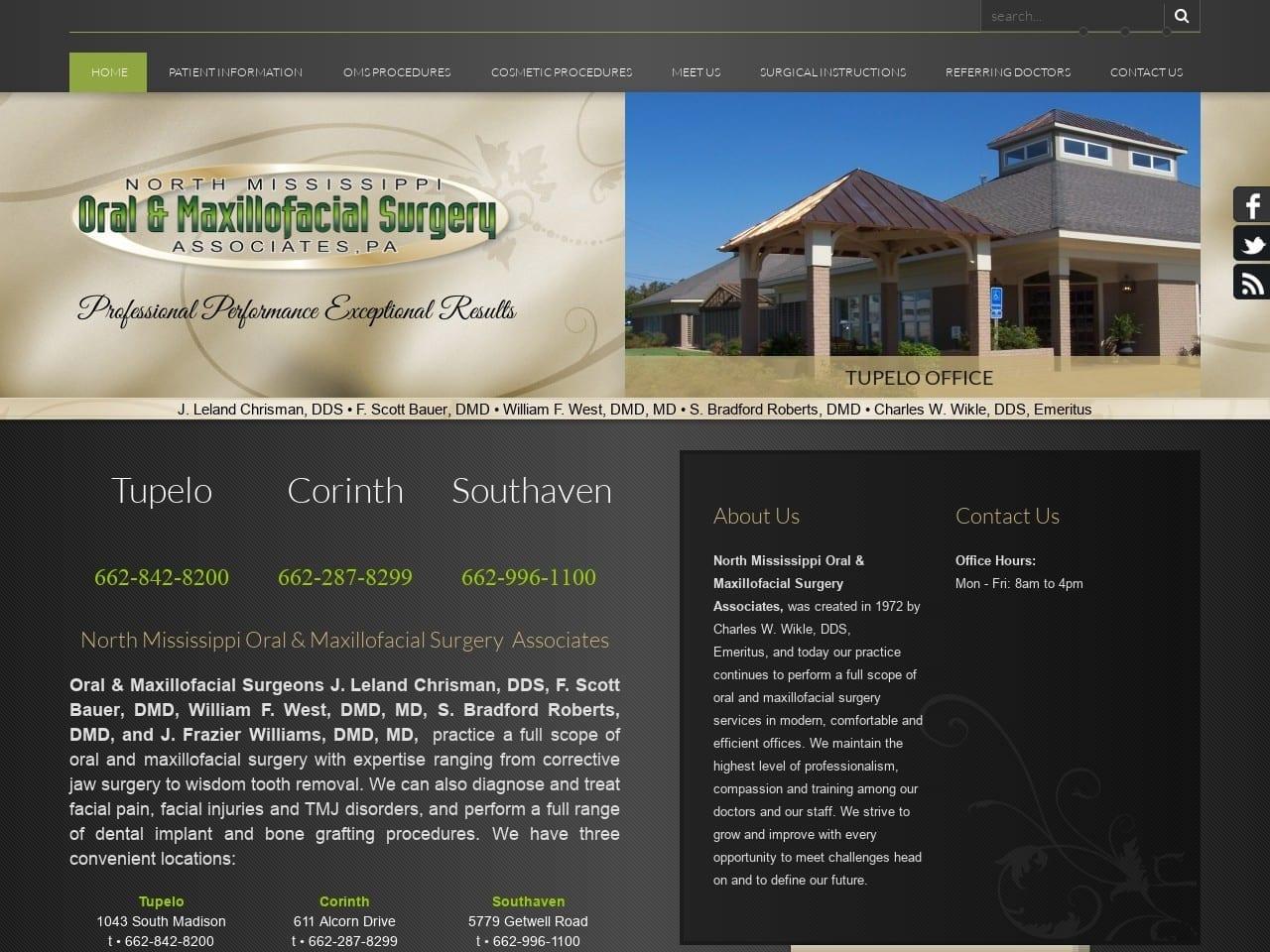 North Ms Oral Surgery Associates West William DDS