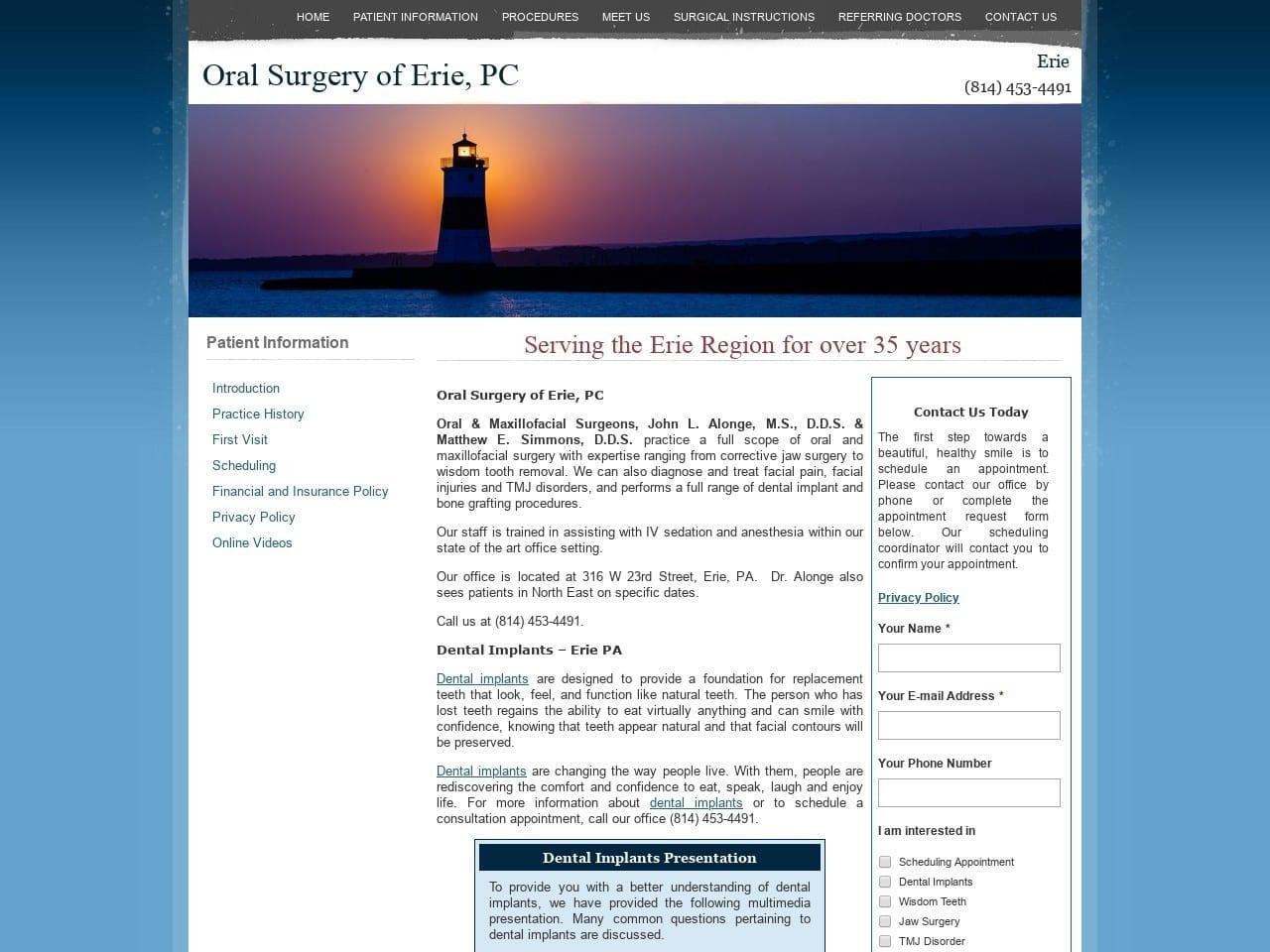 Oral Surgery of Erie Simmons Matthew E DDS