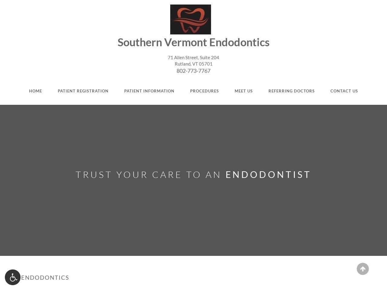 Southern Vermont Endodontics Ullman Cheryl L DDS screenshot