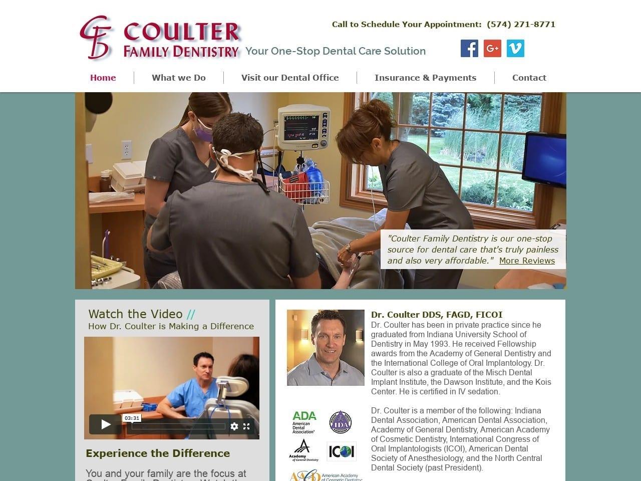 Coulter Family Dentist screenshot