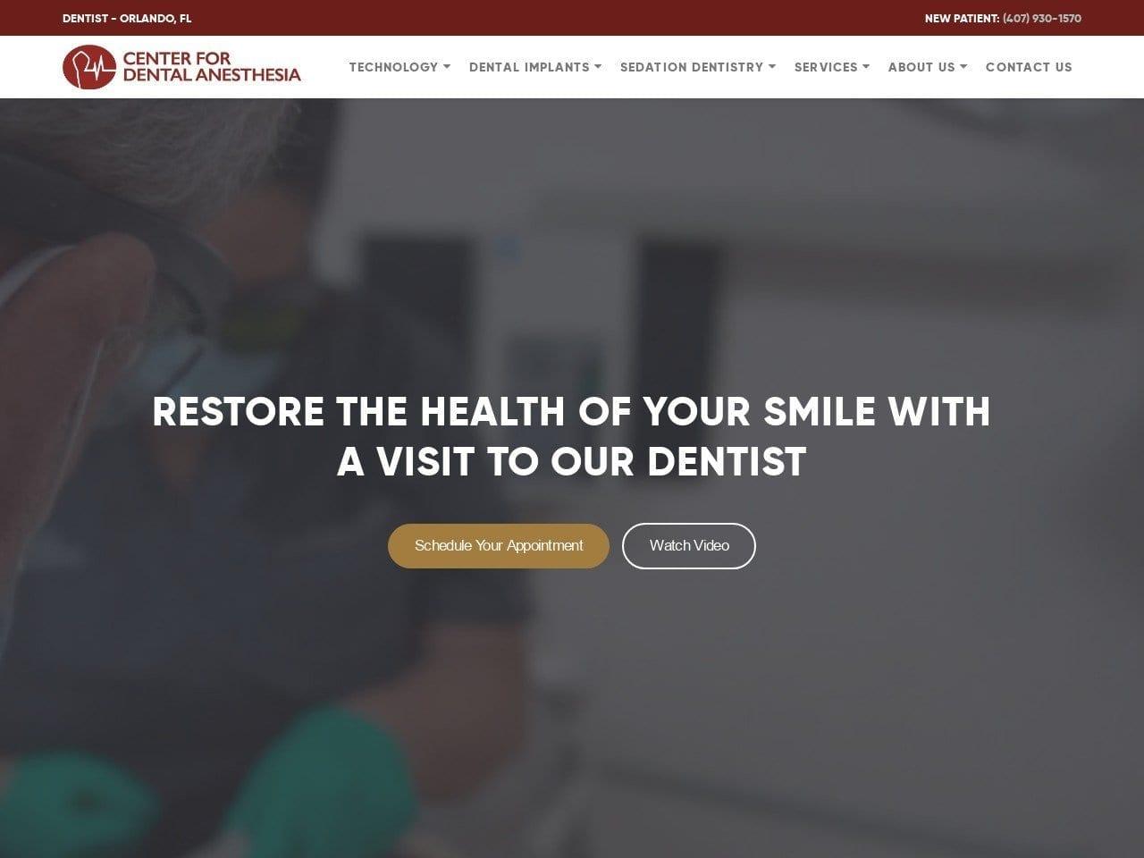Center for Dental Anesthesia screenshot