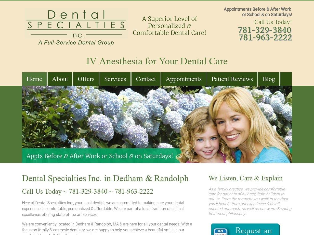 Dental Specialties Inc. screenshot