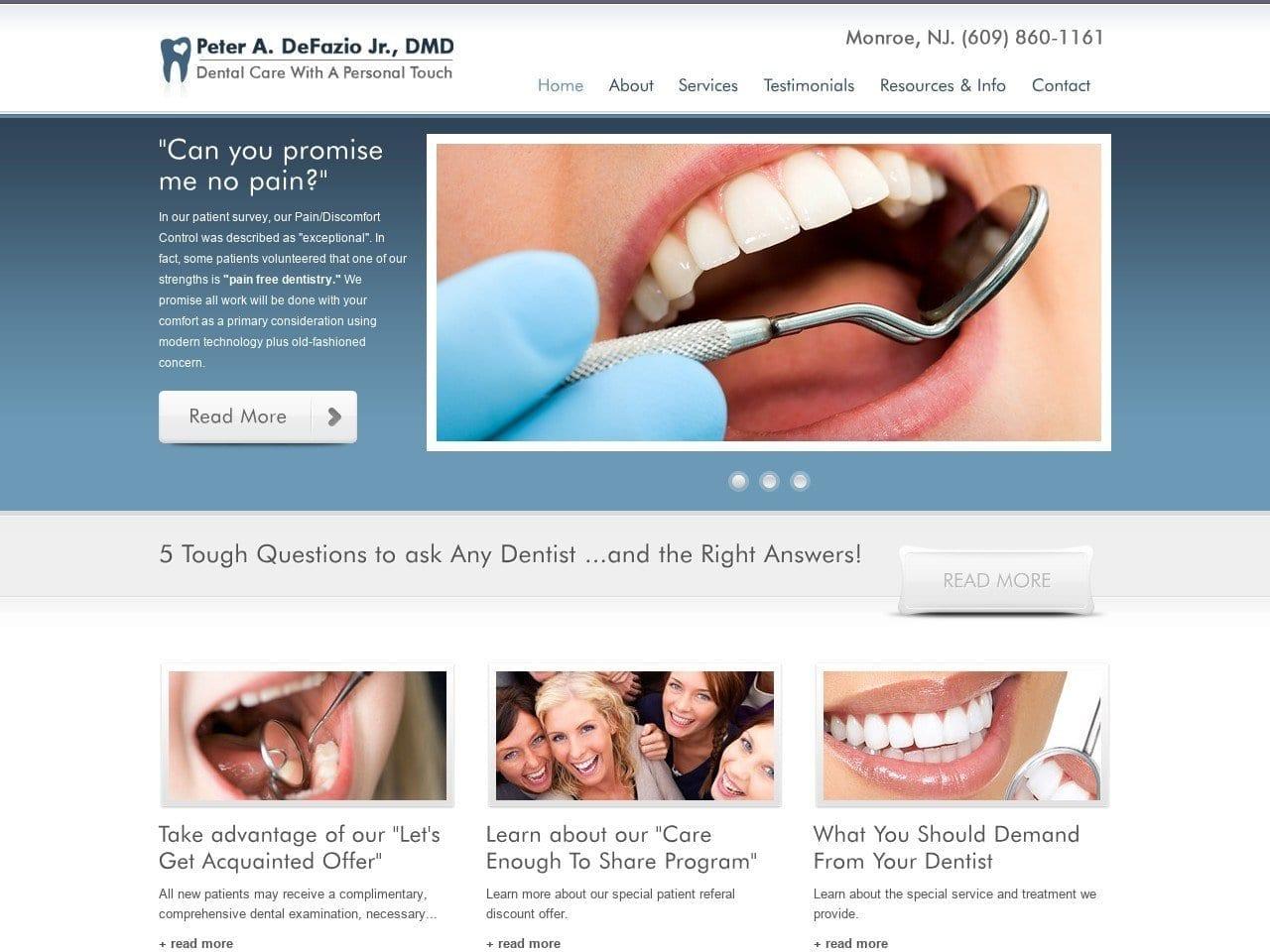 Gentle Family Dentistry De Fazio Peter A DDS screenshot