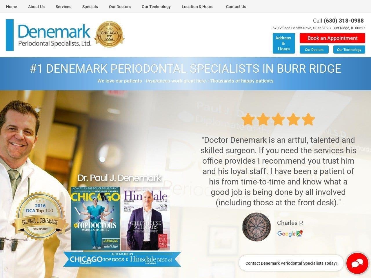 Denemark Periodontal Specialists Ltd. screenshot