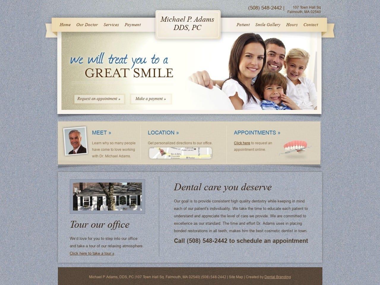 Michael P Adams DDS screenshot