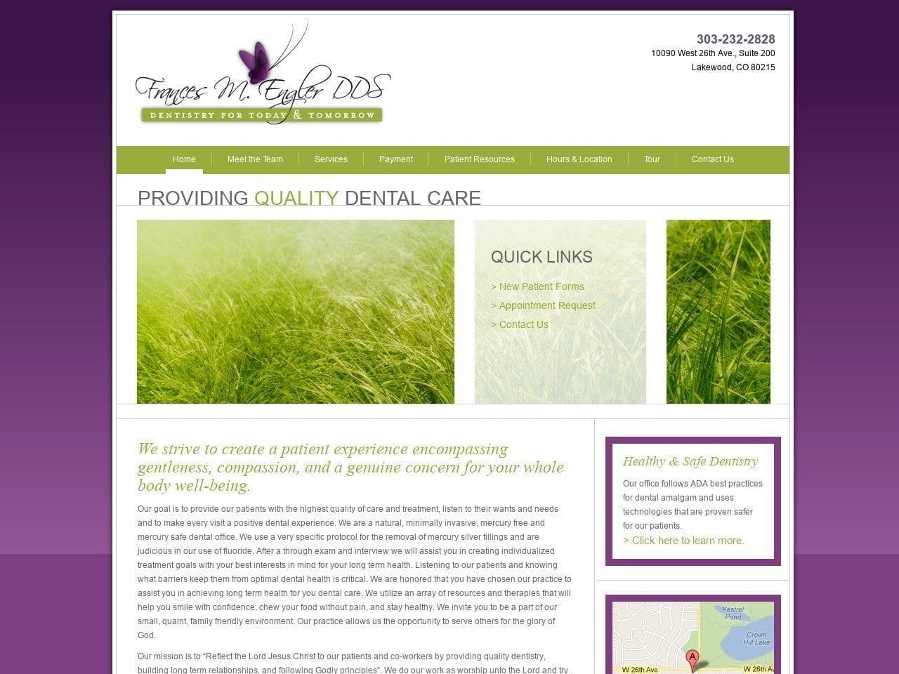 Frances Engler DDS screenshot