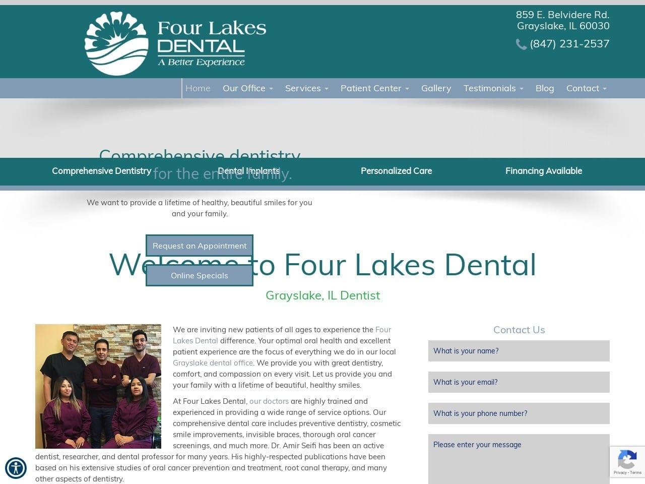 Four Lakes Dental of Grayslake IL Dr. Amir Seifi