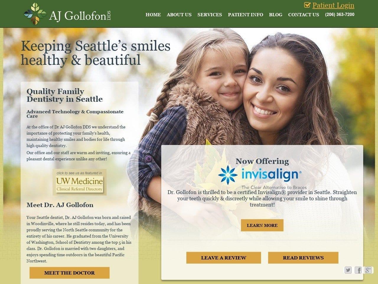 A.J. Gollofon DDS screenshot