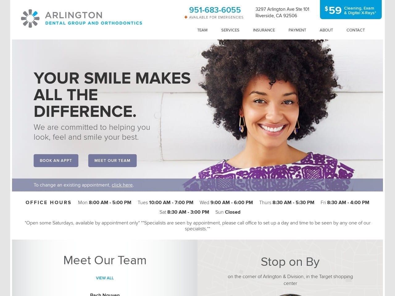 Arlington Dental Group & Orthodontics screenshot